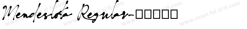 Mendeslota Regular字体转换